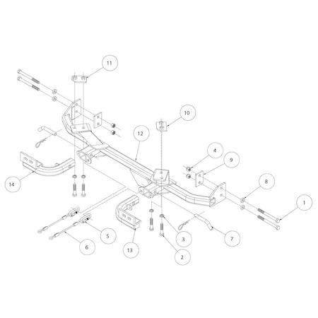 Roadmaster 2008-2010 DODGE GRAND CARAVAN; 08-16 CHRYSLER TOWN & COUNTRY TOW BAR M 284-1